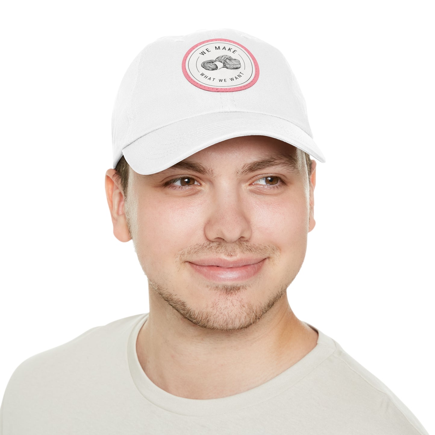 Dad Hat — Round Leather Patch “We Make What We Make”