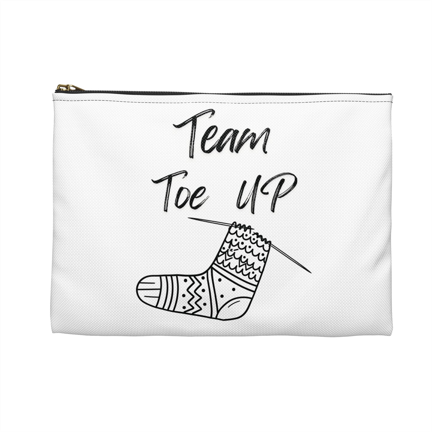 Accessory Pouch — "Team Cuff Down" Winter Print Zipper Pouch
