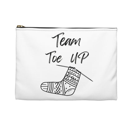 Accessory Pouch — "Team Cuff Down" Winter Print Zipper Pouch