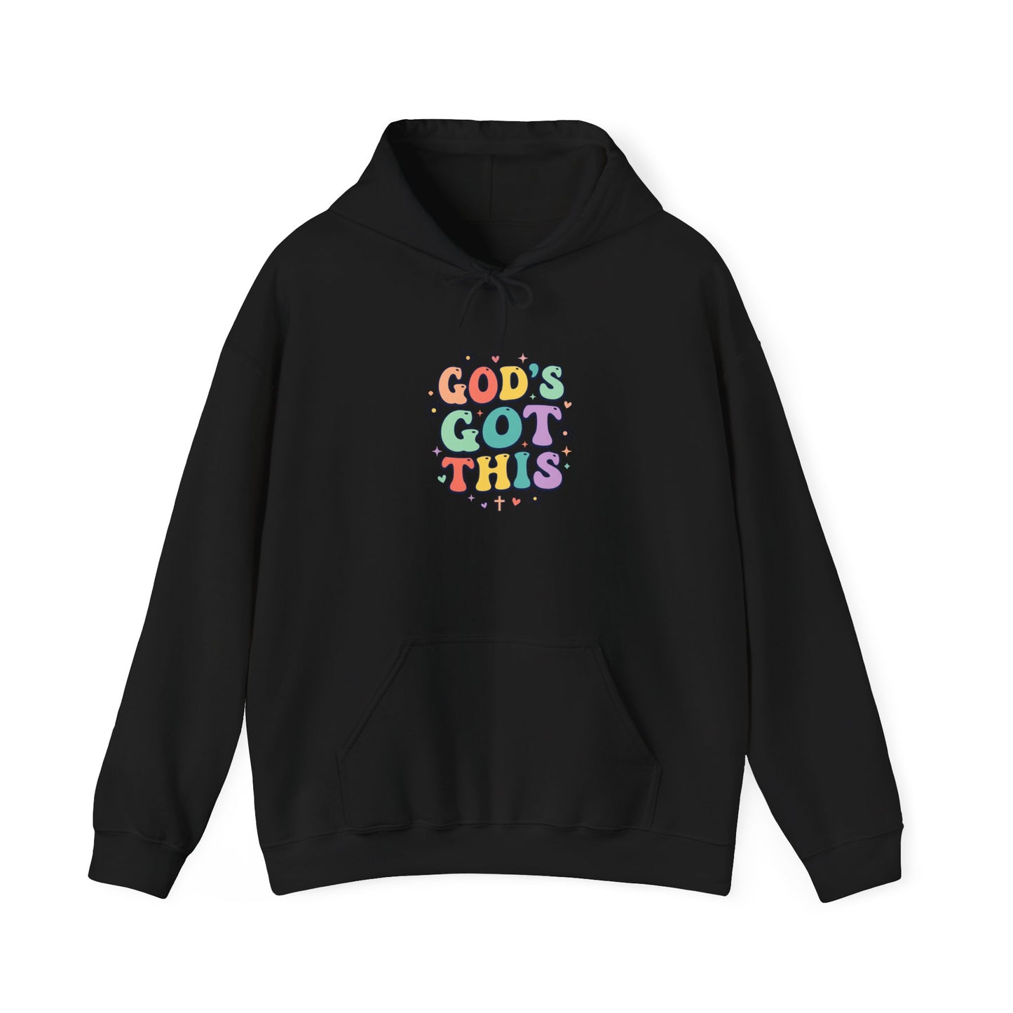 God's Got This Hoodie | Colorful Christian Encouragement, Retro Pastel Groovy