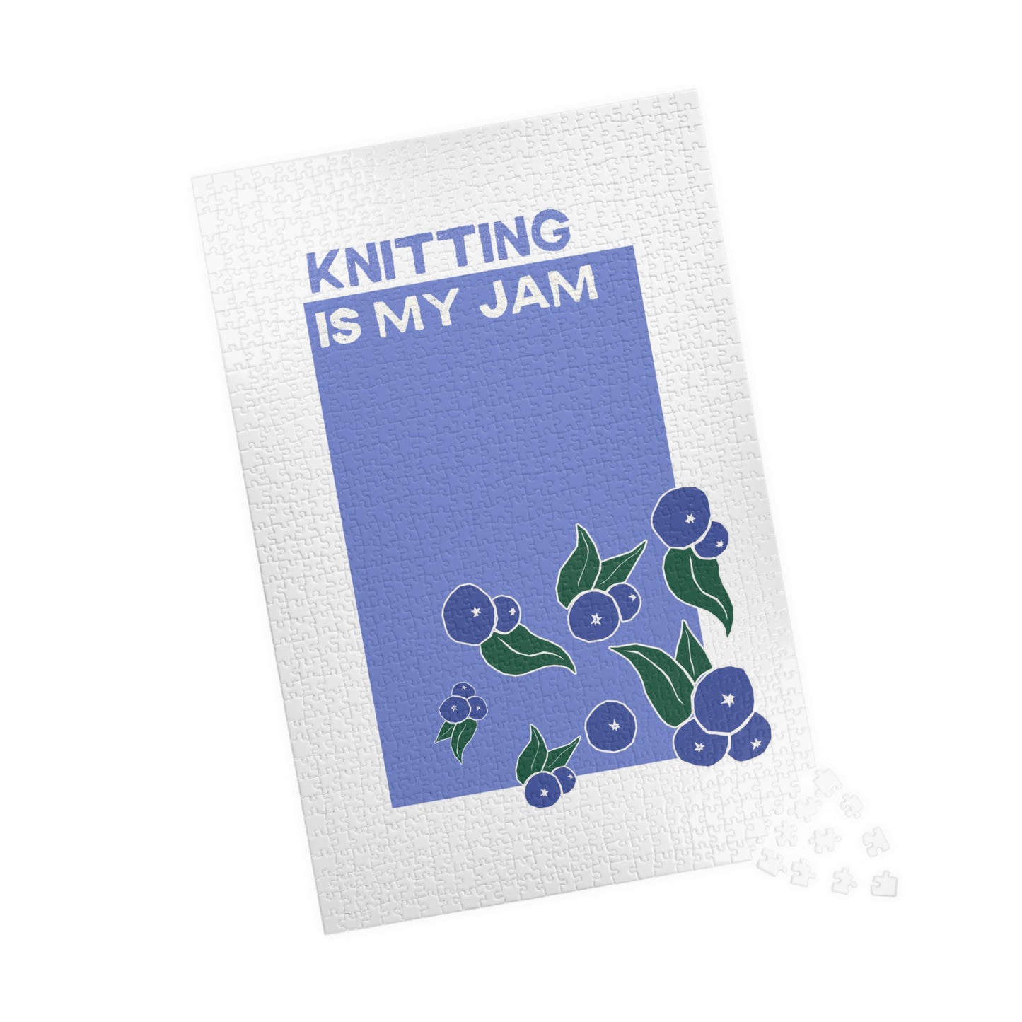 Knitting Is My Jam huckleberry Puzzle