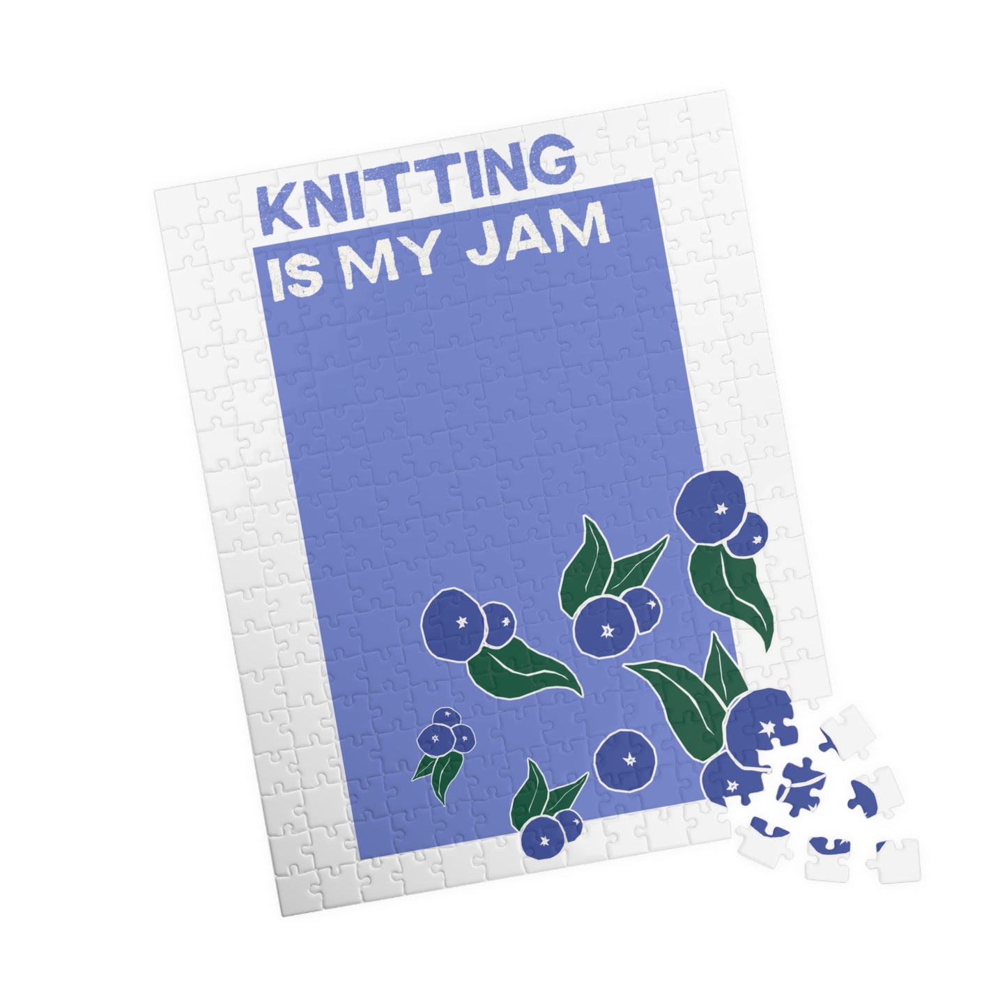 Knitting Is My Jam huckleberry Puzzle