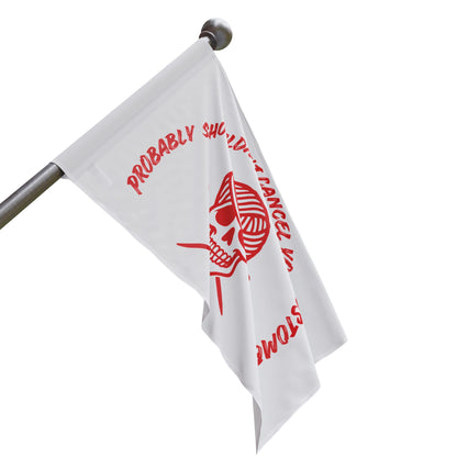Flag – 'Probably Shouldn’t Cancel Your Customers' Yarn Skull Decorative Flag