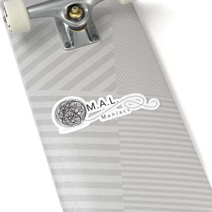 M.A.L. Maniacs Logo Kiss-Cut Sticker — Decorative Laptop Decal