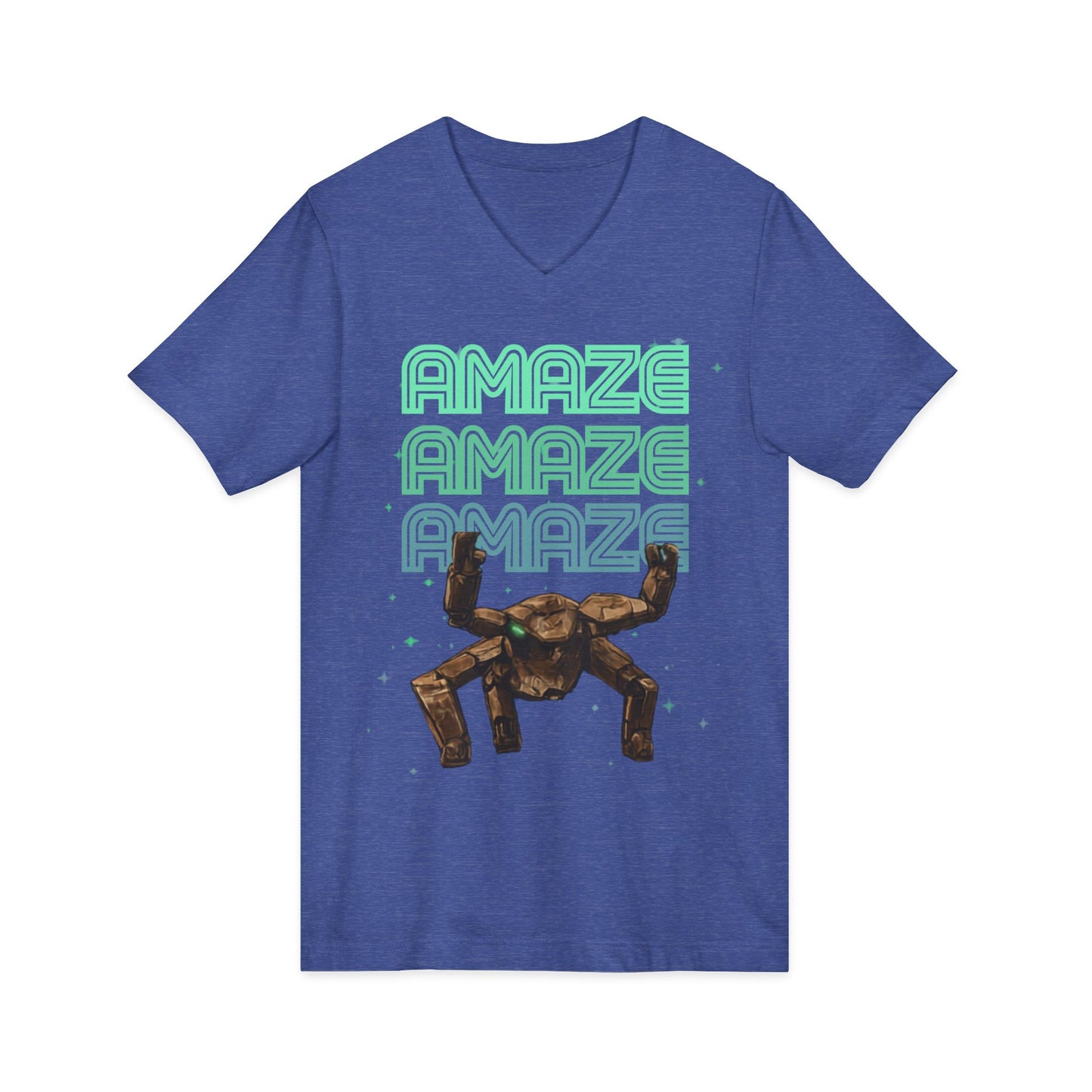 Amaze  VNeck Tee  Retro Graphic Shirt