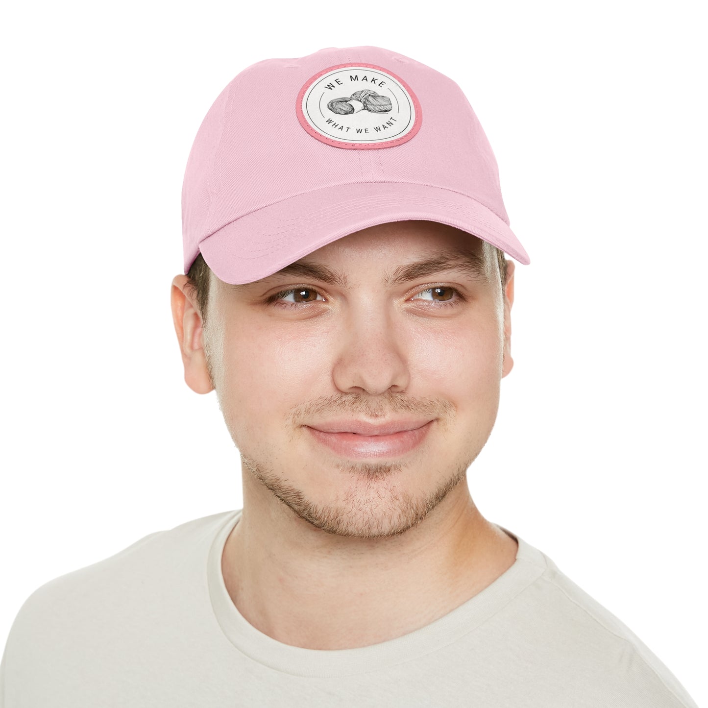 Dad Hat — Round Leather Patch “We Make What We Make”