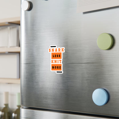 Sticker — "Snark Less, Knit More" Kiss-Cut Vinyl Decal