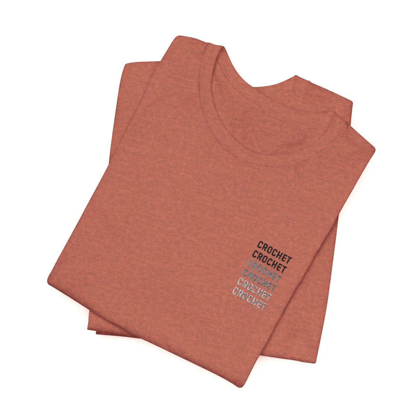 Orange Small-Logo Tee — 'Crochet' Graphic Pocket T-Shirt