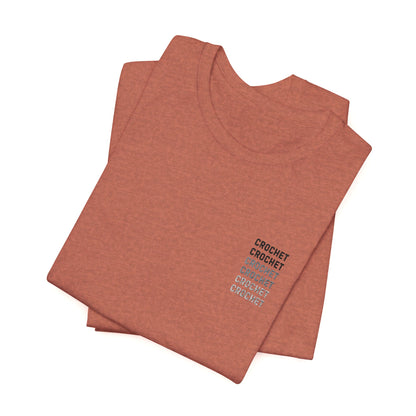 Orange Small-Logo Tee — 'Crochet' Graphic Pocket T-Shirt