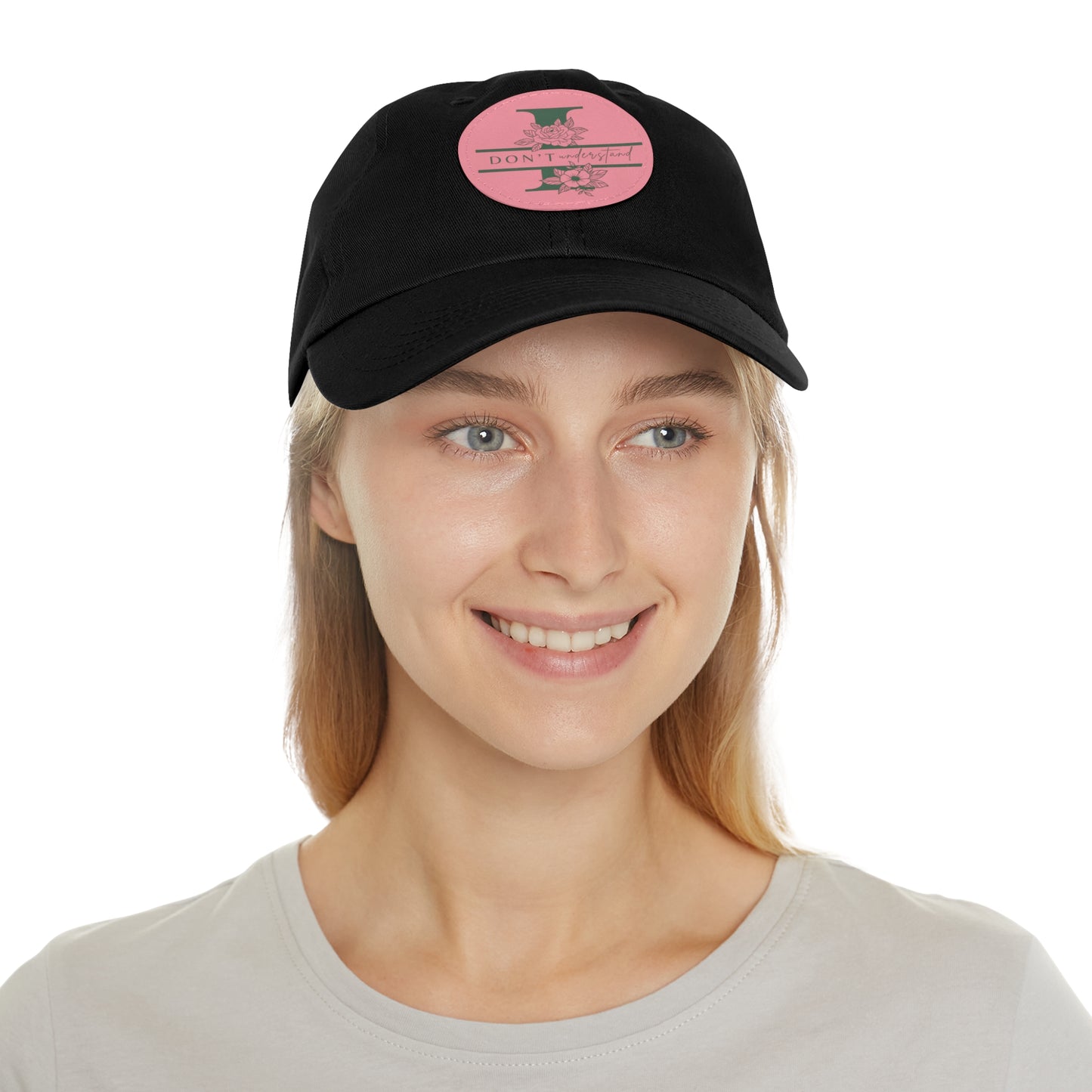 Hat  I dont uinderstand  Leather Patch Baseball Cap