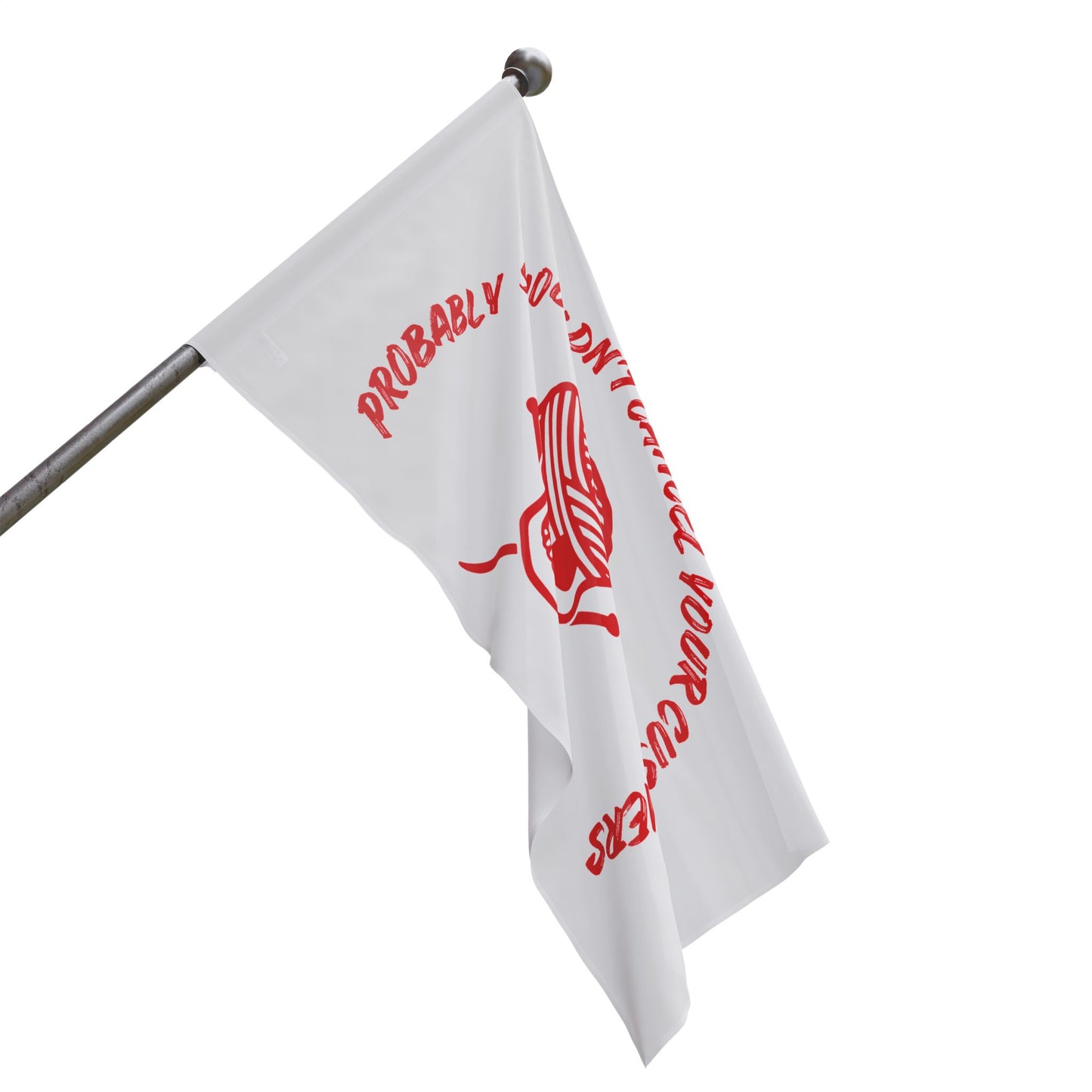 Flag – 'Probably Shouldn’t Cancel Your Customers' Yarn Skull Decorative Flag
