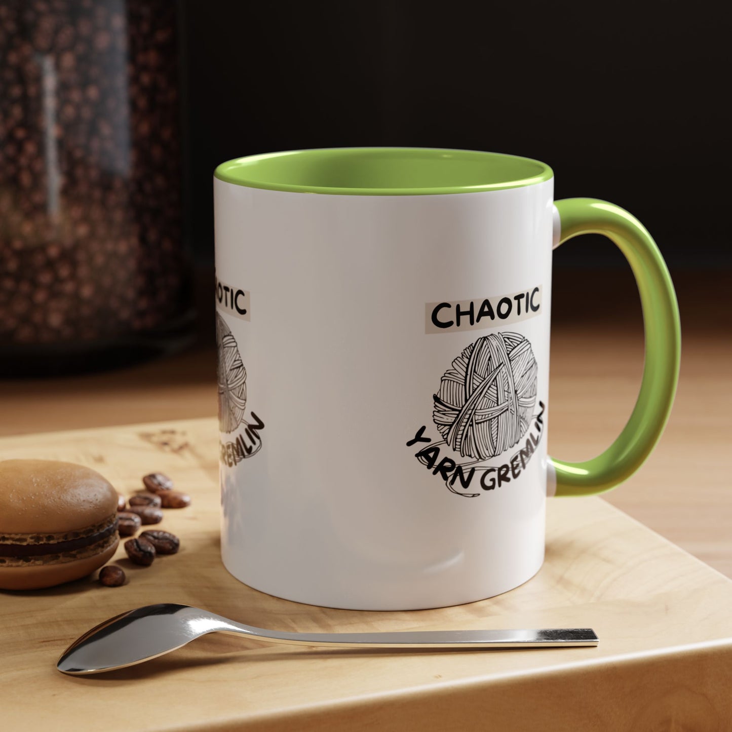 Chaotic Yarn Gremlin Mug – Funny Knitting Coffee Cup (11/15oz)