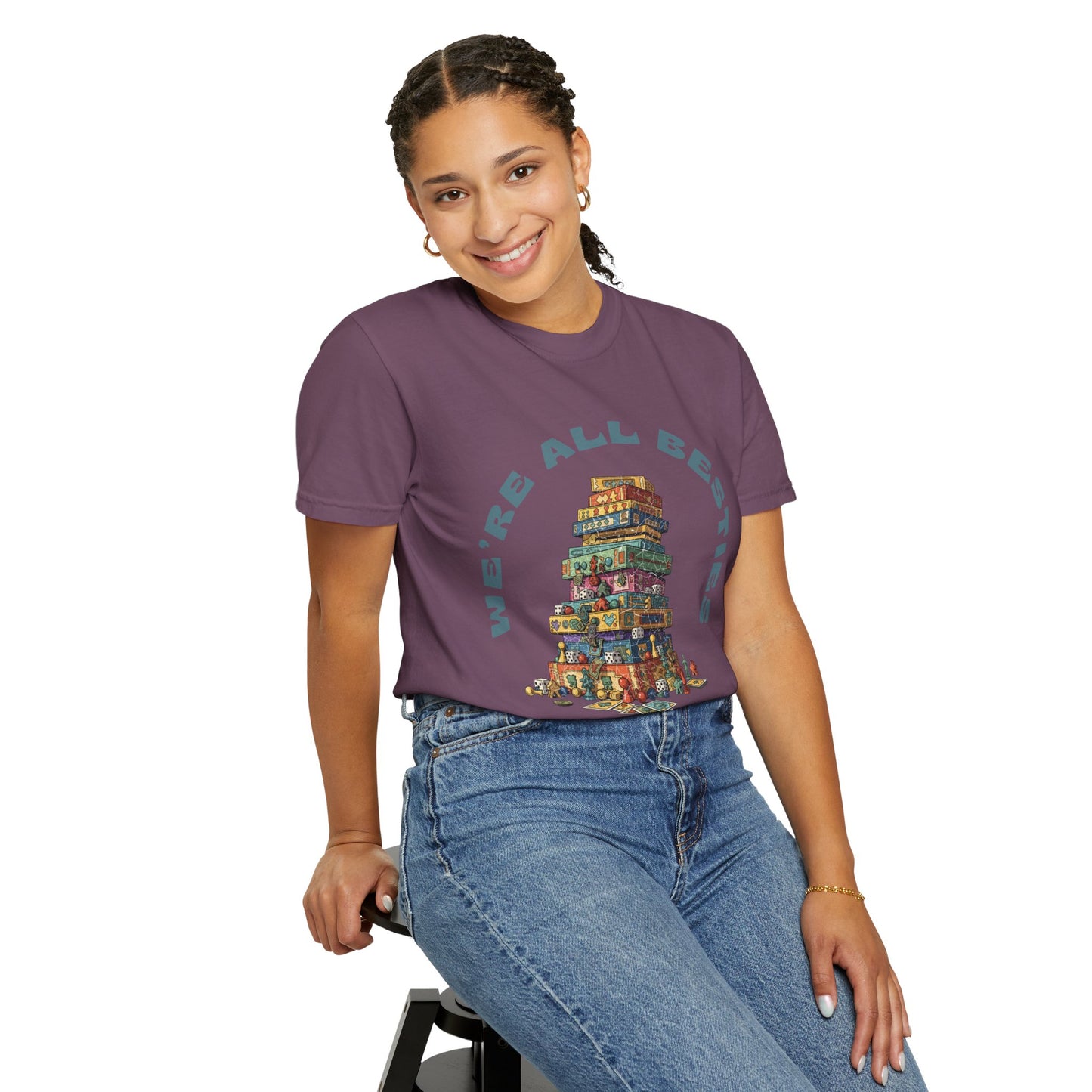 Game Night Besties T-Shirt — "We're All Besties Until Game Night" Graphic Tee