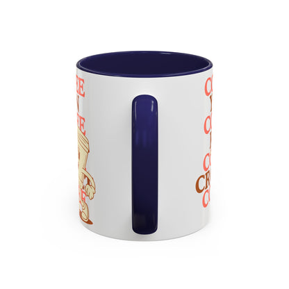 Coffee, Yarn, Knit, Crochet Coffee Mug | Retro Coffee Cup Design