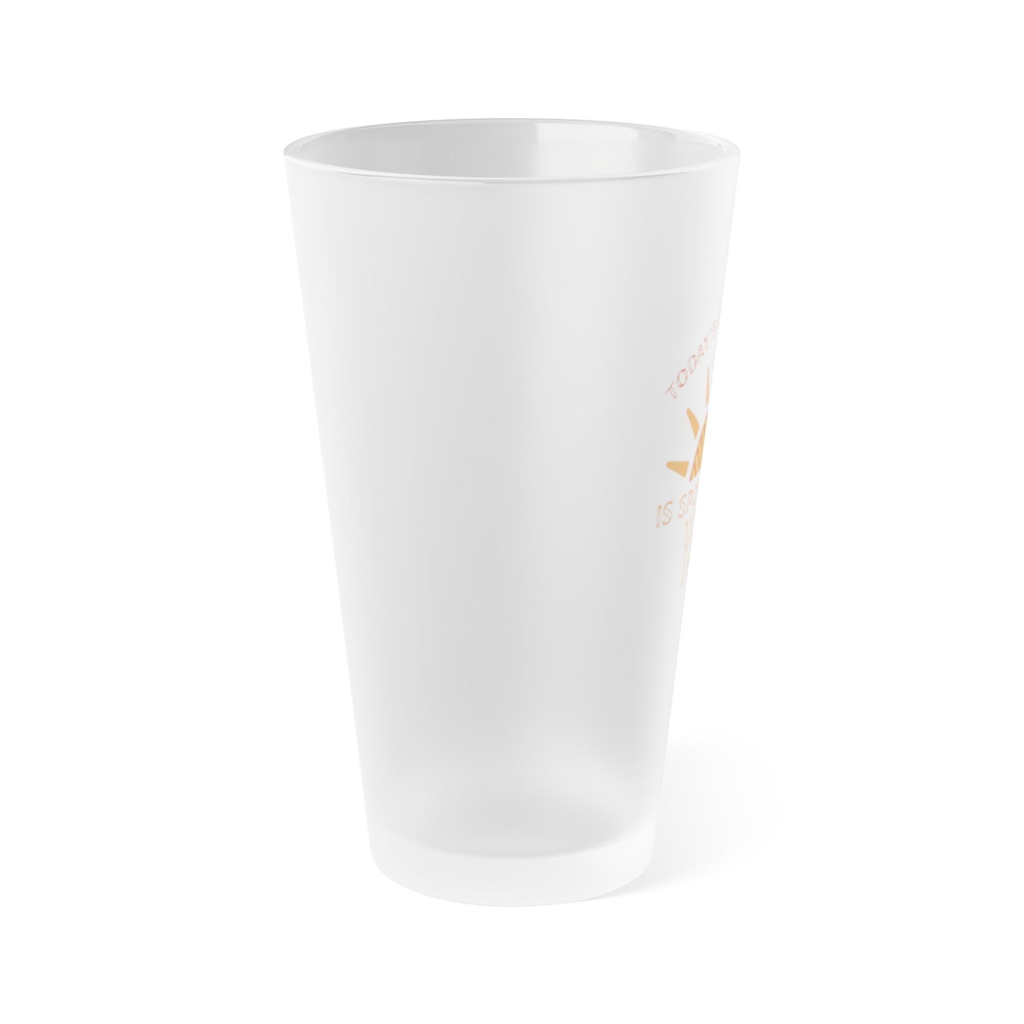 Frosted Pint Glass – 16oz Knitting & Yarn Lover Beer Glass