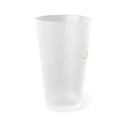 Frosted Pint Glass – 16oz Knitting & Yarn Lover Beer Glass