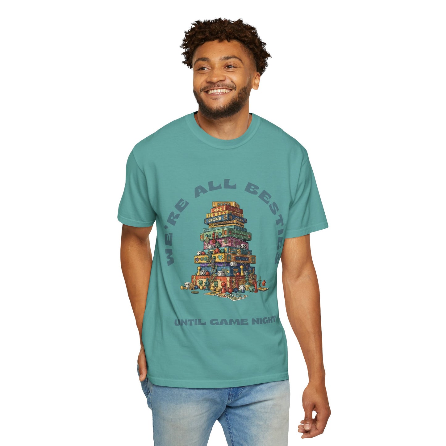 Game Night Besties T-Shirt — "We're All Besties Until Game Night" Graphic Tee
