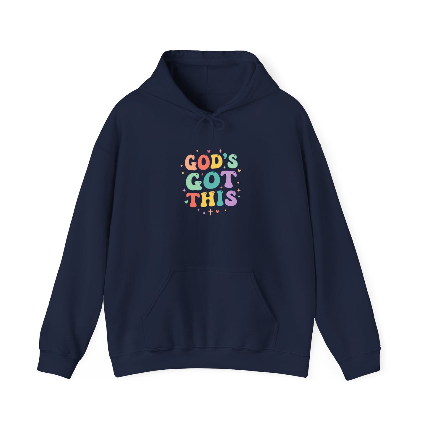 God's Got This Hoodie | Colorful Christian Encouragement, Retro Pastel Groovy