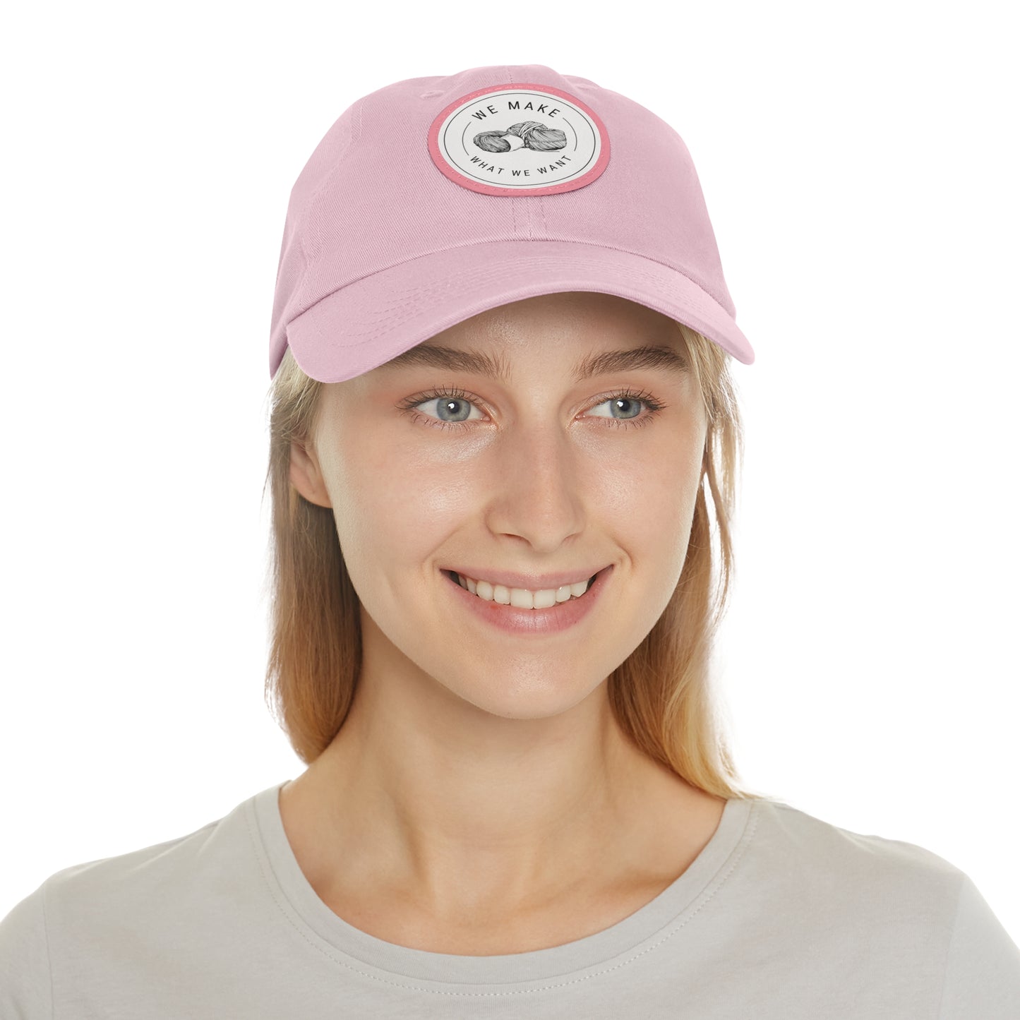 Dad Hat — Round Leather Patch “We Make What We Make”