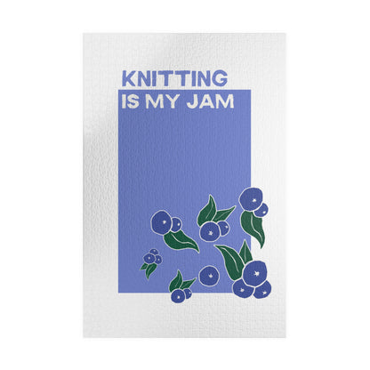 Knitting Is My Jam huckleberry Puzzle