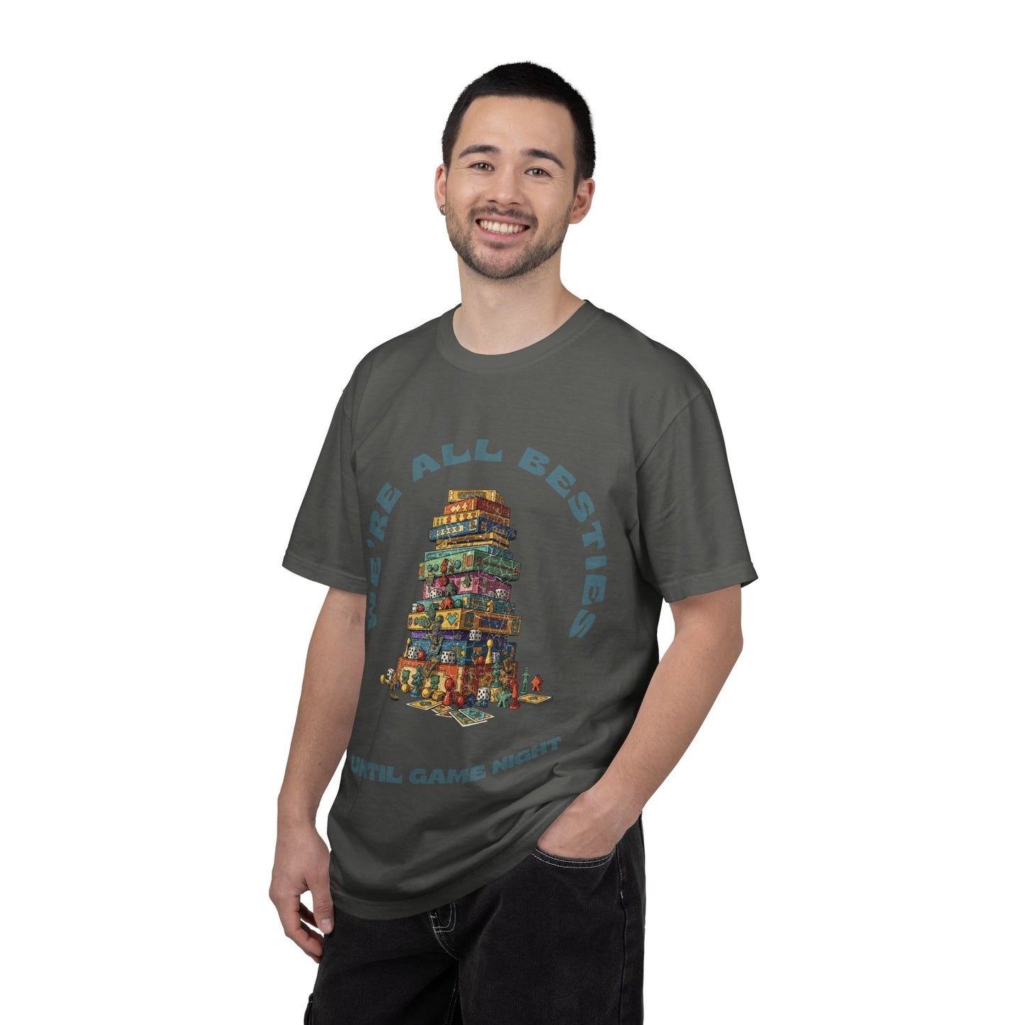 Game Night Besties T-Shirt — "We're All Besties Until Game Night" Graphic Tee