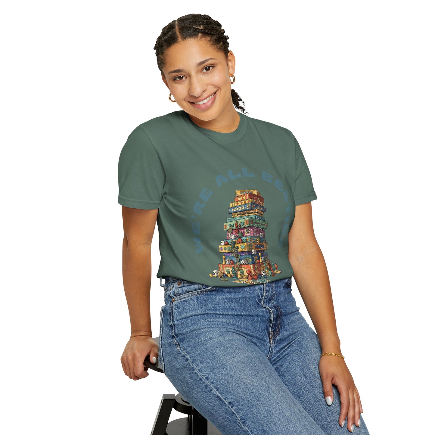 Game Night Besties T-Shirt — "We're All Besties Until Game Night" Graphic Tee