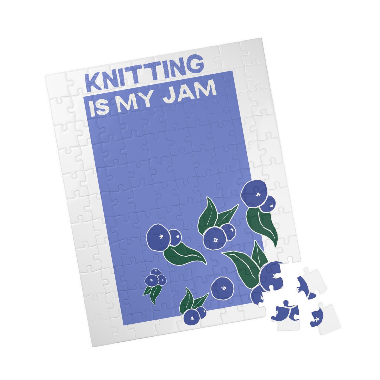 Knitting Is My Jam huckleberry Puzzle