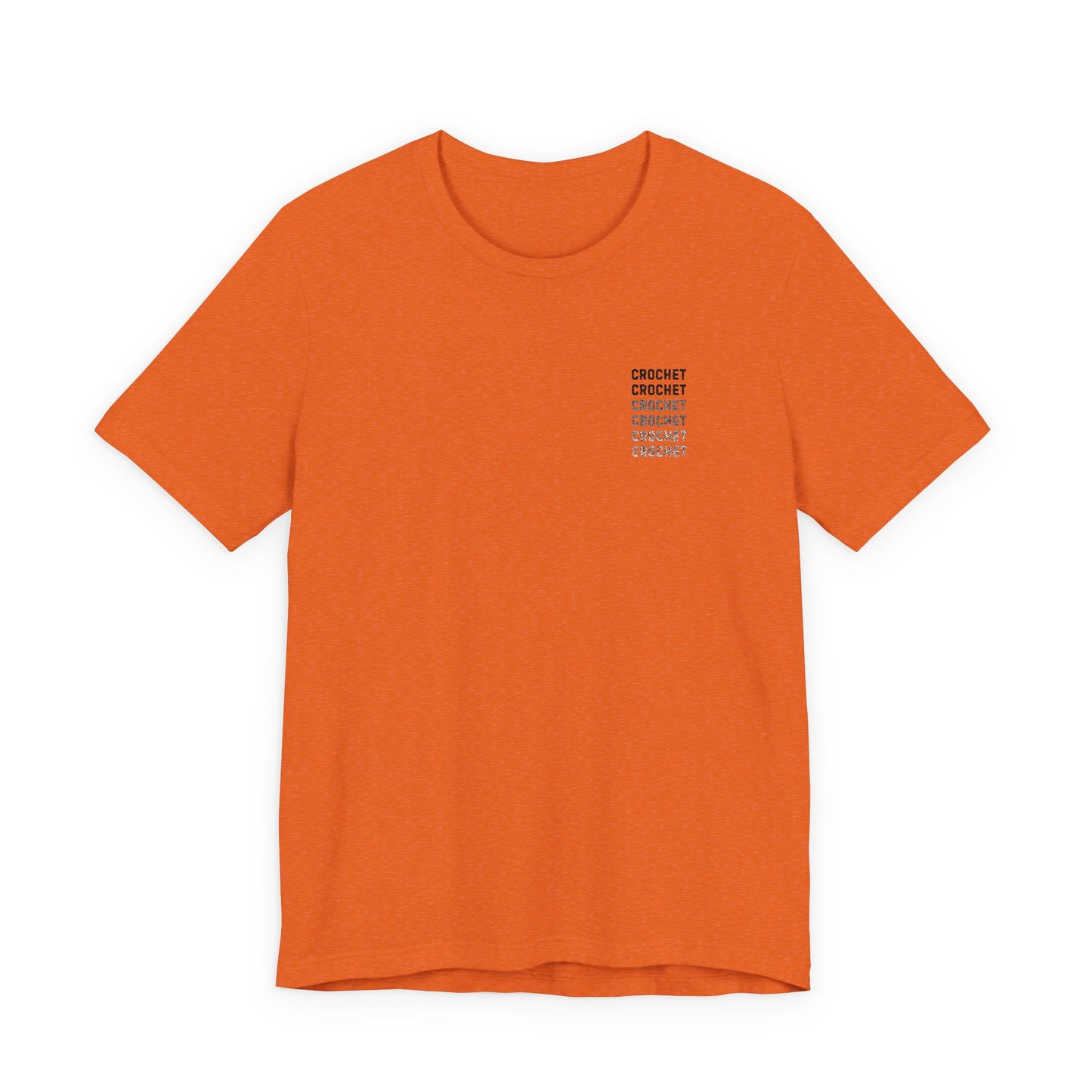 Orange Small-Logo Tee — 'Crochet' Graphic Pocket T-Shirt
