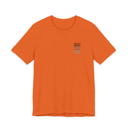 Orange Small-Logo Tee — 'Crochet' Graphic Pocket T-Shirt