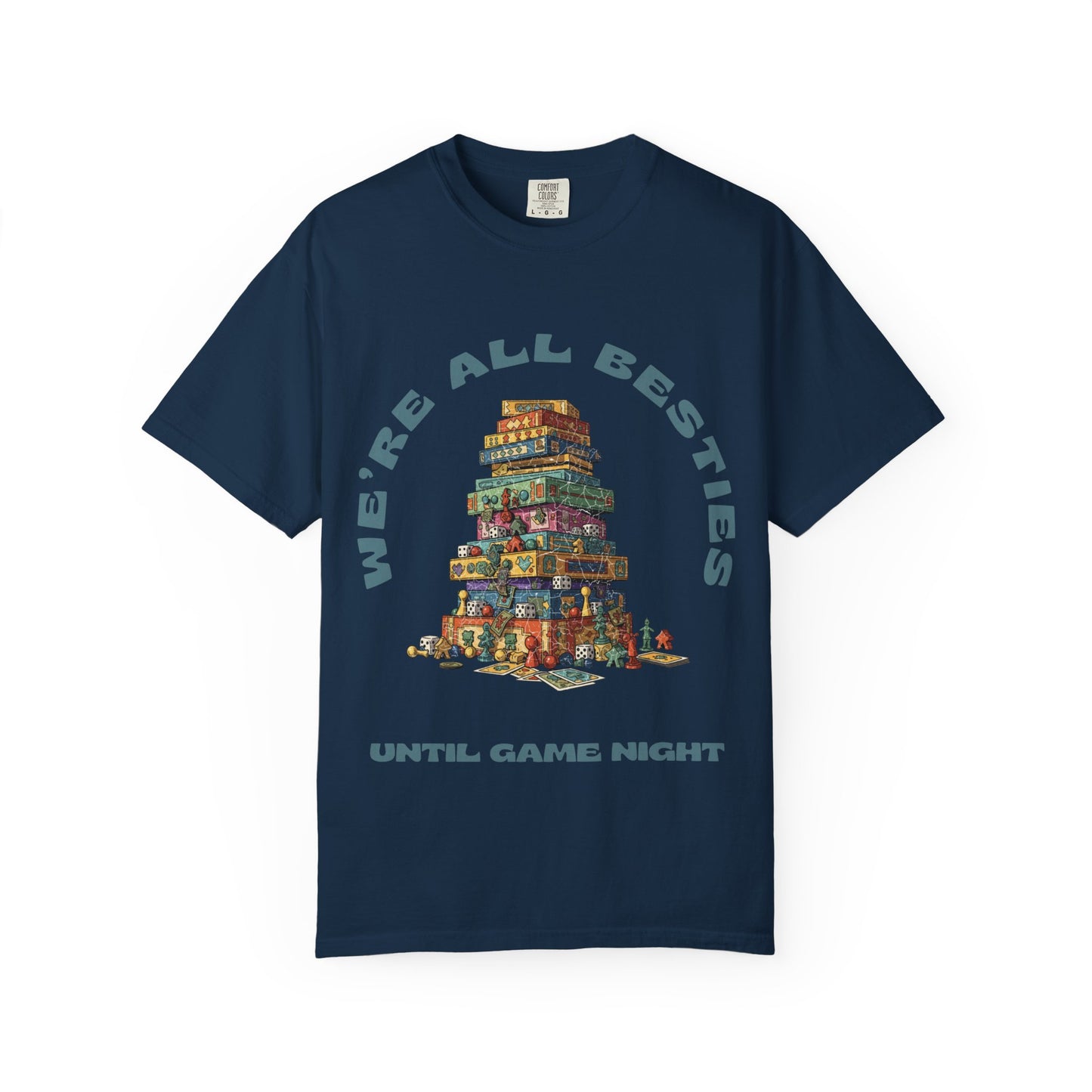 Game Night Besties T-Shirt — "We're All Besties Until Game Night" Graphic Tee