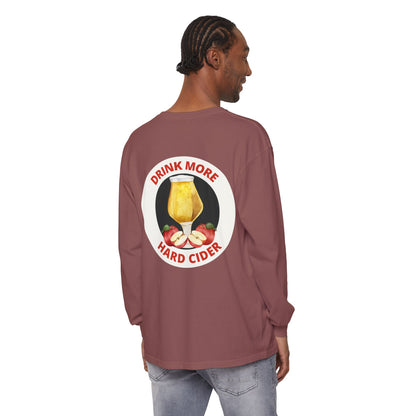 Hard Cider Long Sleeve Tee — “Drink More Hard Cider” Graphic