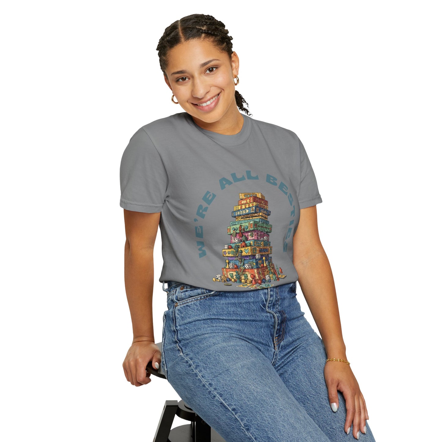 Game Night Besties T-Shirt — "We're All Besties Until Game Night" Graphic Tee