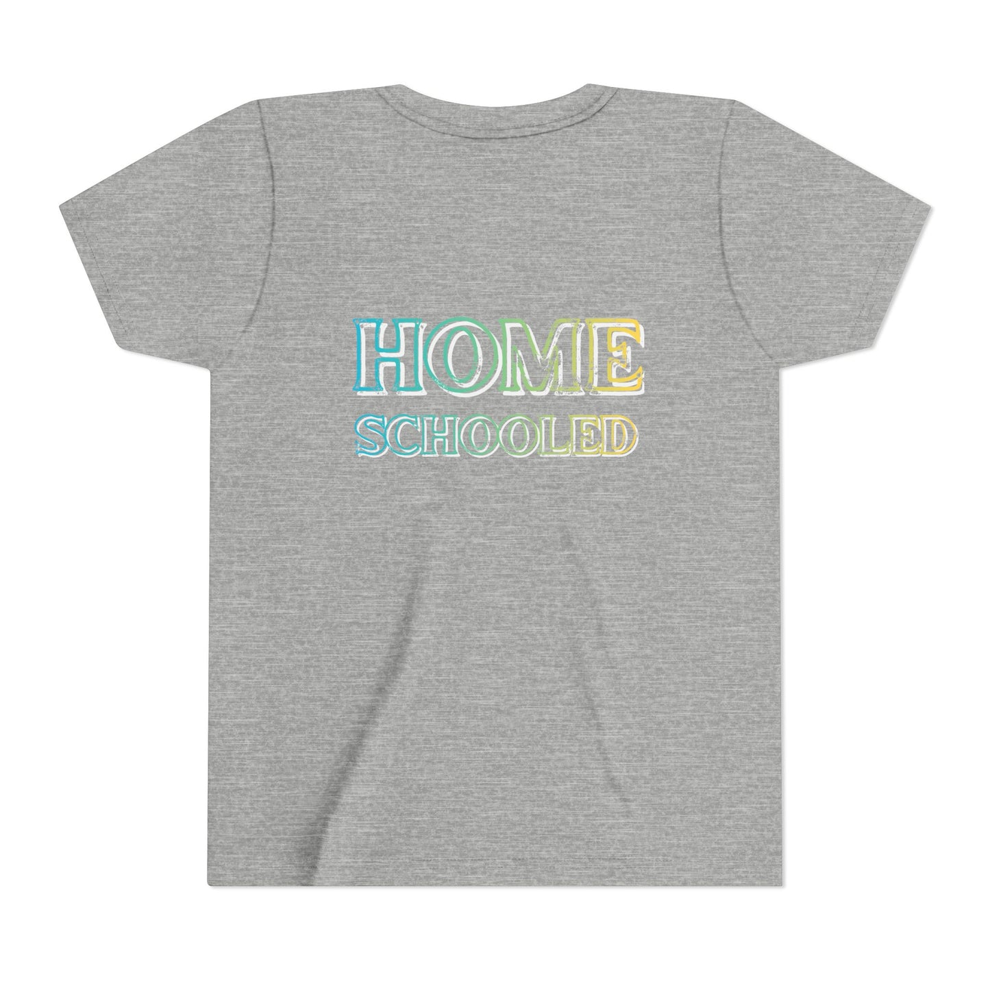 Home Schooled Youth Tee | Pastel Gradient Text, Back Print