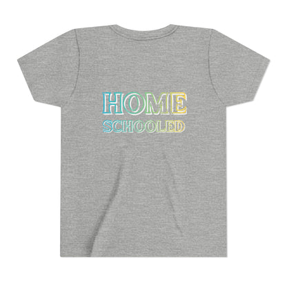 Home Schooled Youth Tee | Pastel Gradient Text, Back Print