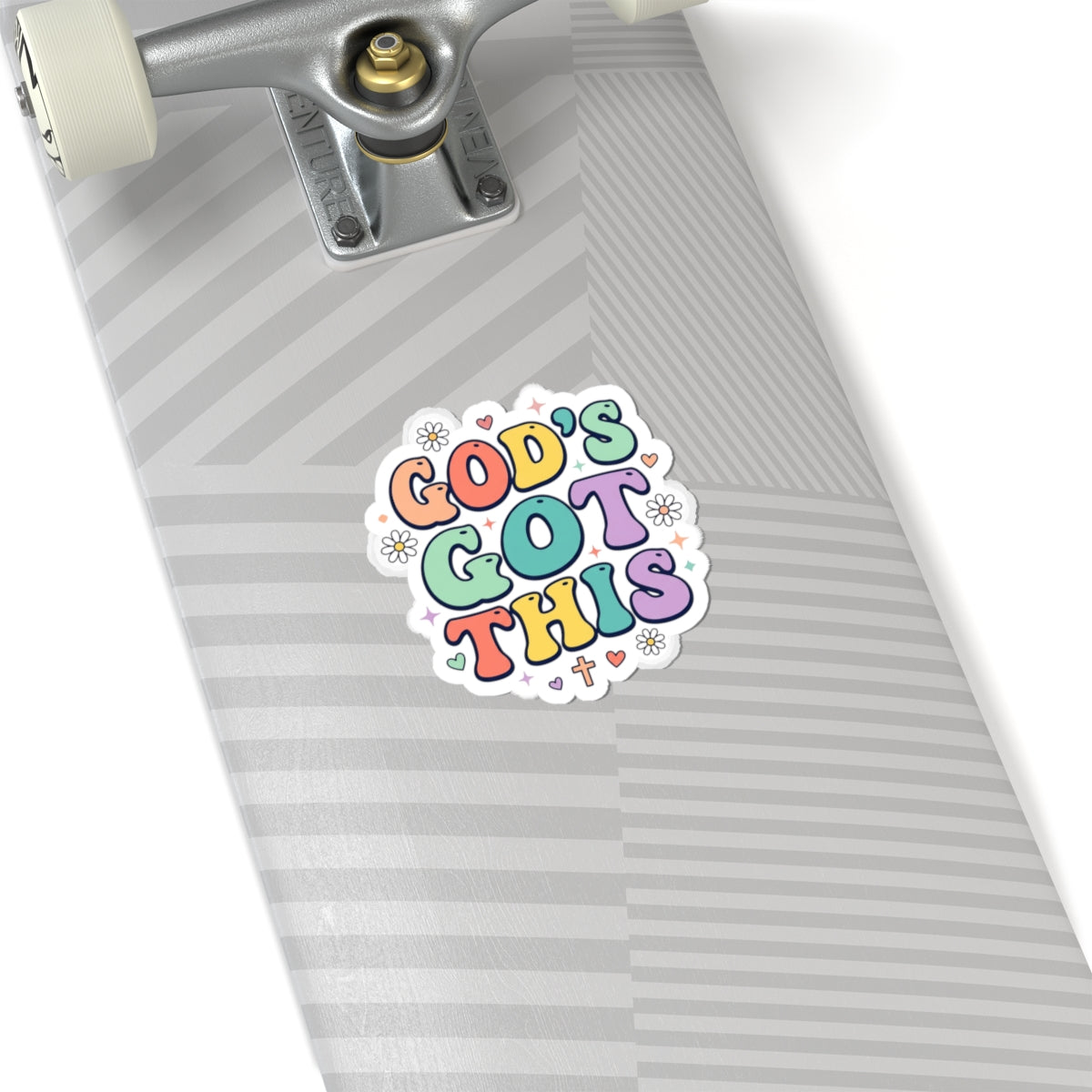 God's Got This Sticker | Colorful Christian Encouragement, Pastel Retro Groovy
