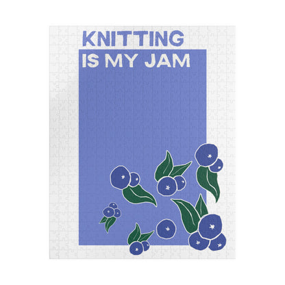 Knitting Is My Jam huckleberry Puzzle