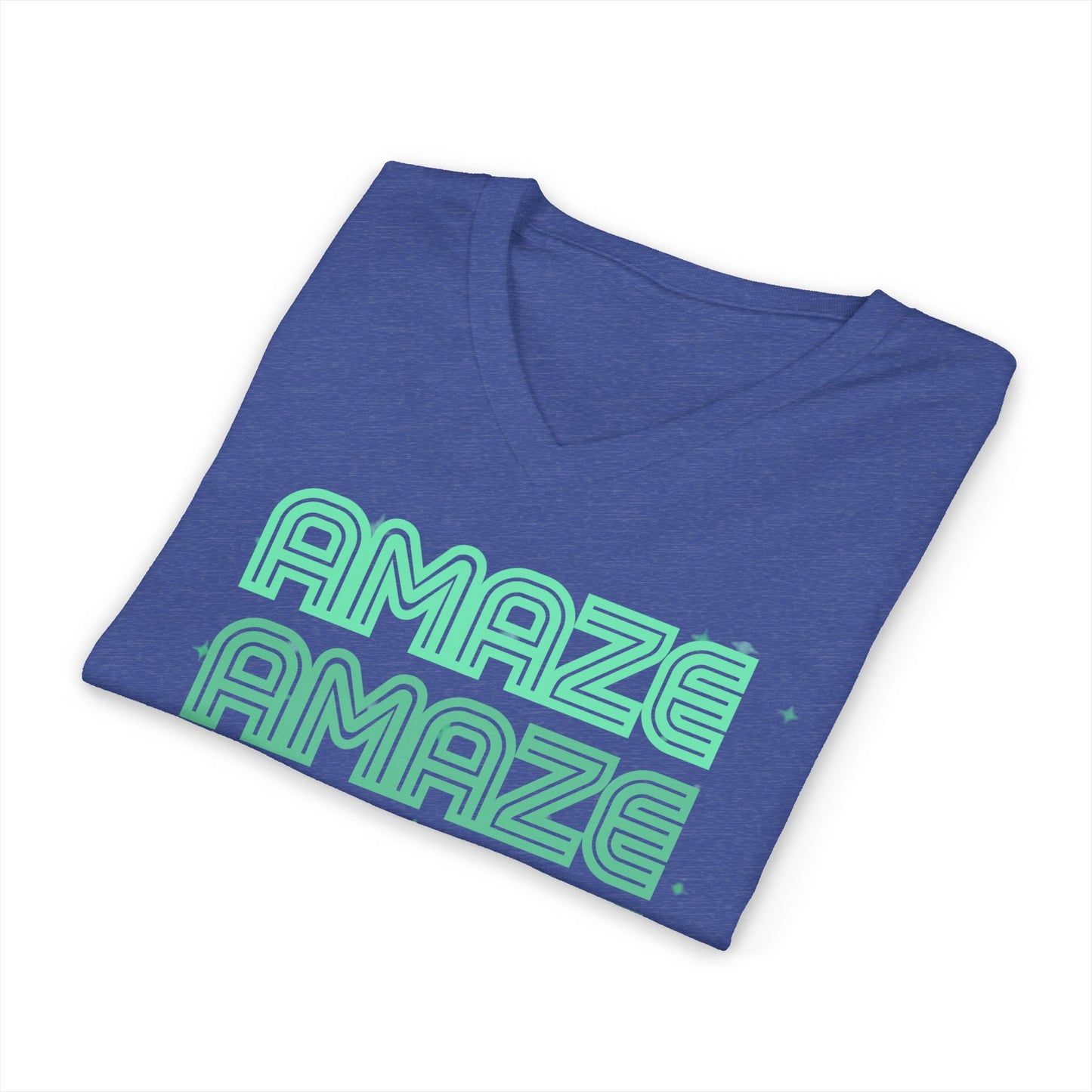 Amaze  VNeck Tee  Retro Graphic Shirt