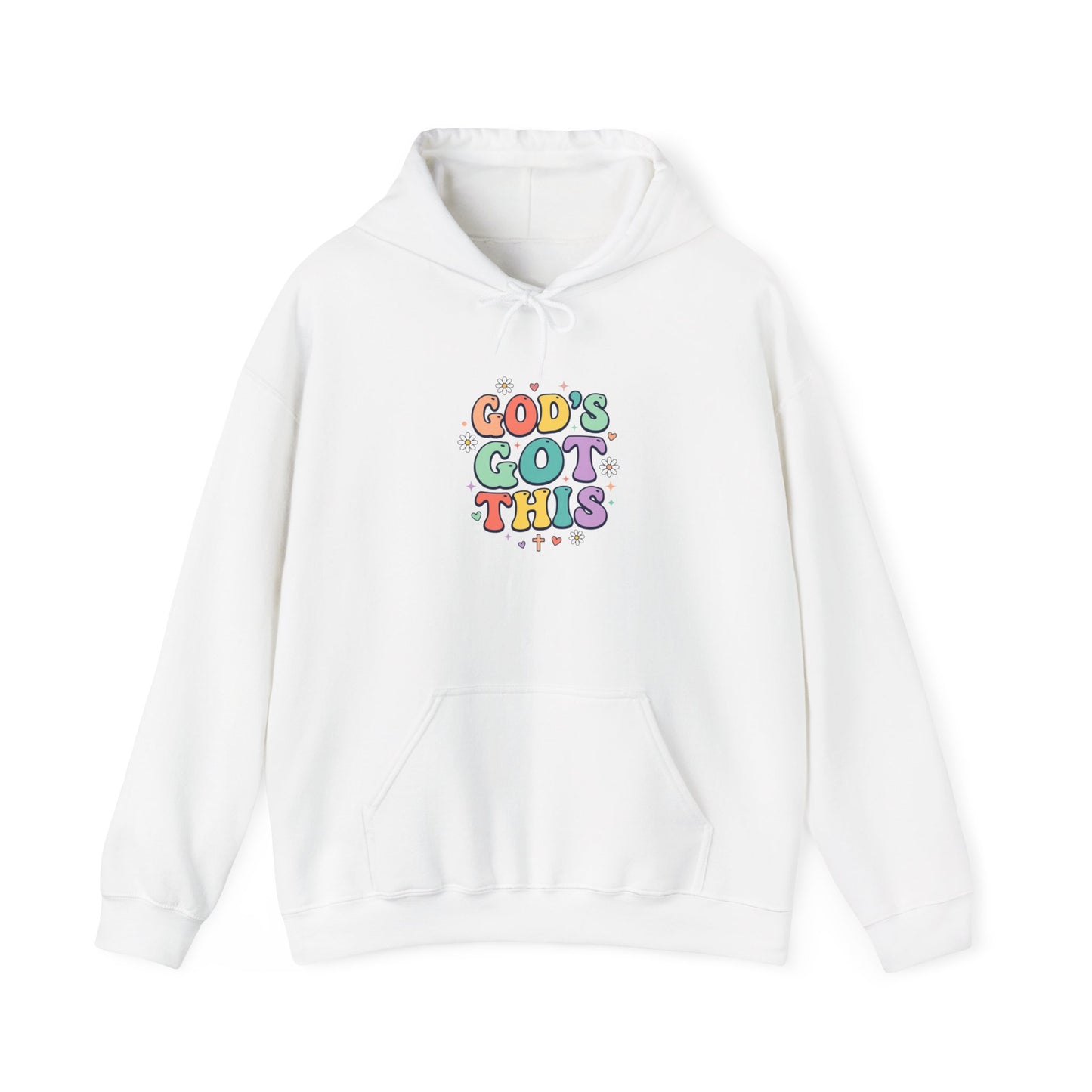 God's Got This Hoodie | Colorful Christian Encouragement, Retro Pastel Groovy