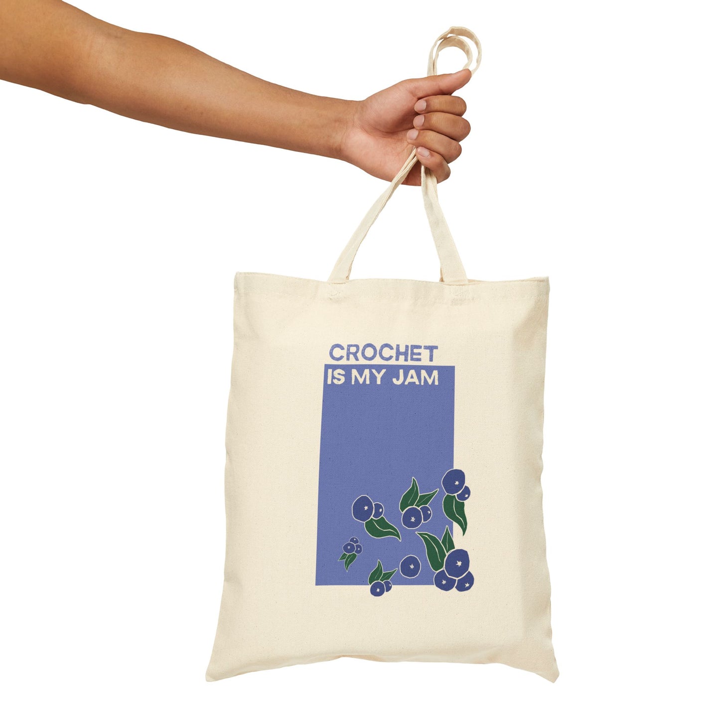 Crochet Is My Jam Tote Bag — Huckleberry  Cotton Canvas Market Tote