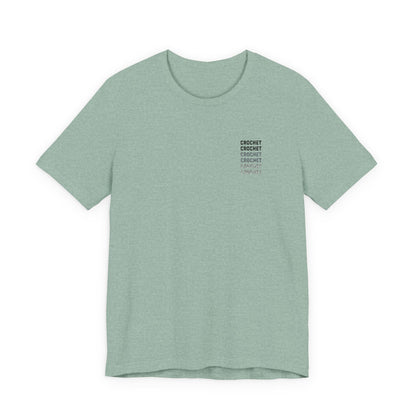 Orange Small-Logo Tee — 'Crochet' Graphic Pocket T-Shirt