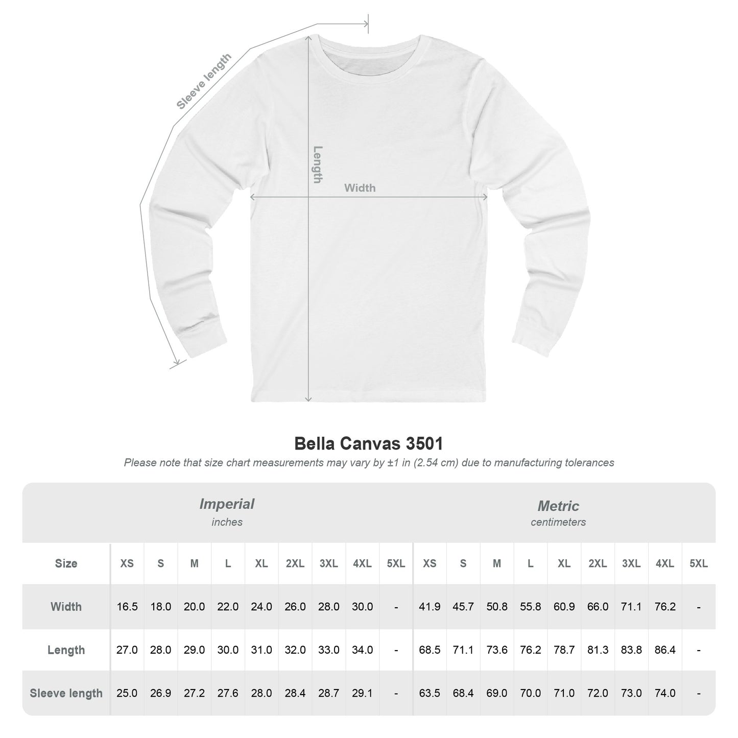 Long Sleeve Tee — 'If You Can Read This Let's Be Friends' Eye Chart Design