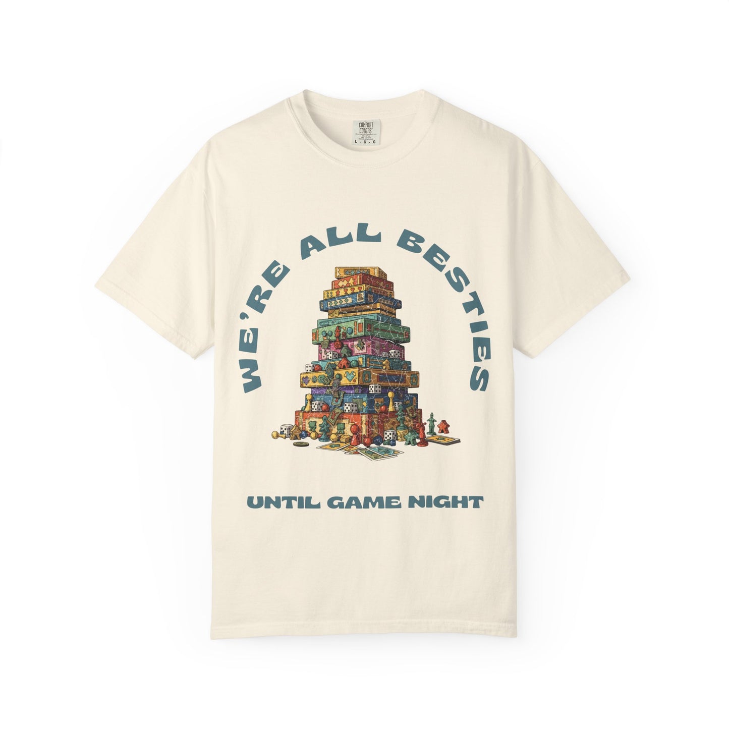 Game Night Besties T-Shirt — "We're All Besties Until Game Night" Graphic Tee