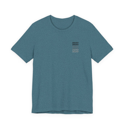 Orange Small-Logo Tee — 'Crochet' Graphic Pocket T-Shirt
