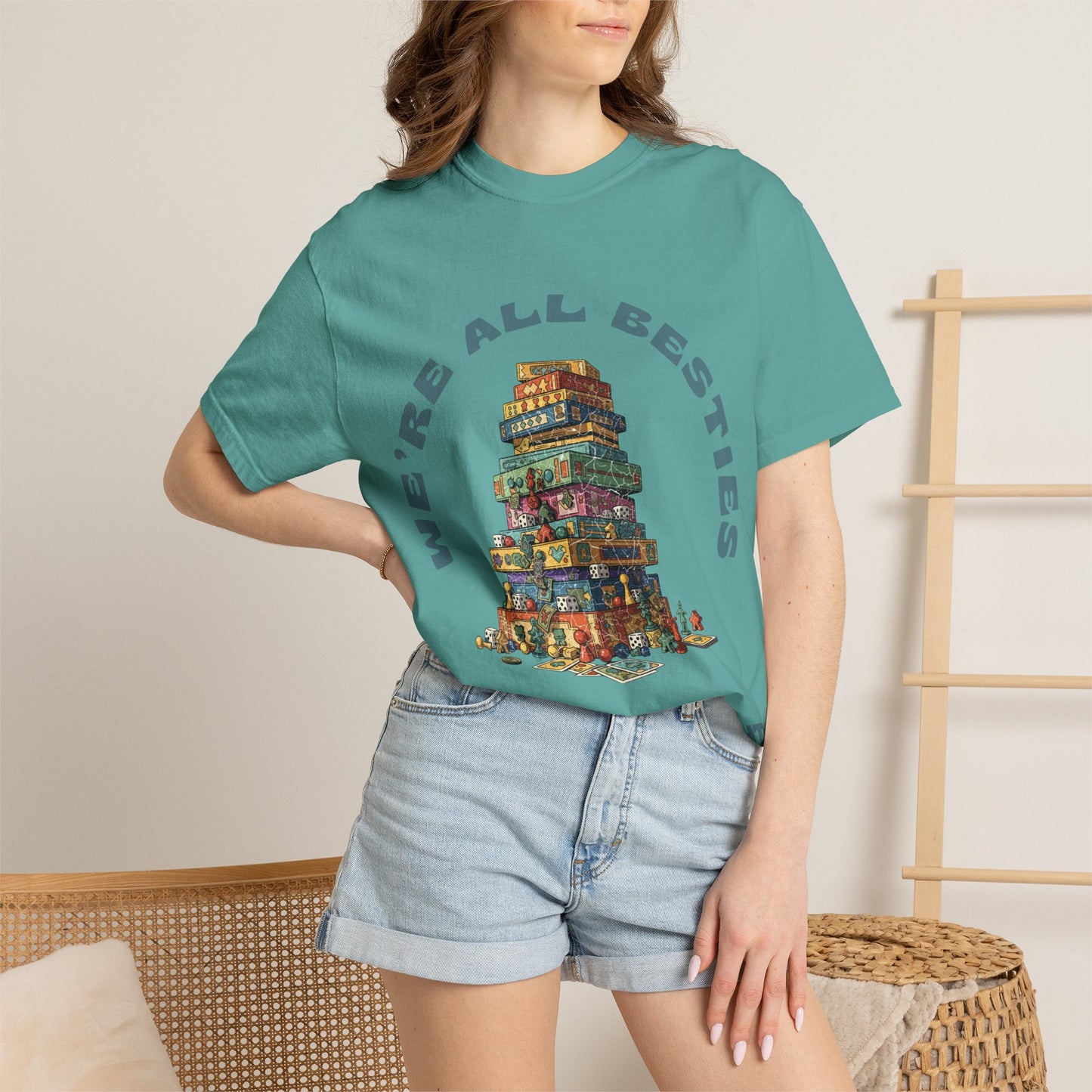 Game Night Besties T-Shirt — "We're All Besties Until Game Night" Graphic Tee