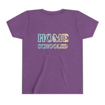 Home Schooled Youth Tee | Pastel Gradient Text, Back Print