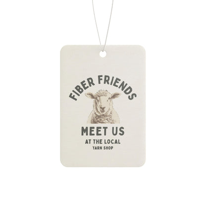 Car Air Freshener — "Fiber Friends"  Design (Meet Us at the Local Yarn Shop)