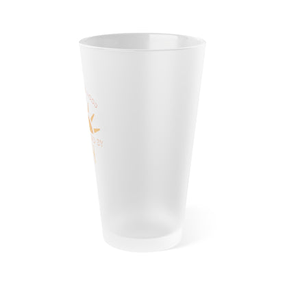 Frosted Pint Glass – 16oz Knitting & Yarn Lover Beer Glass