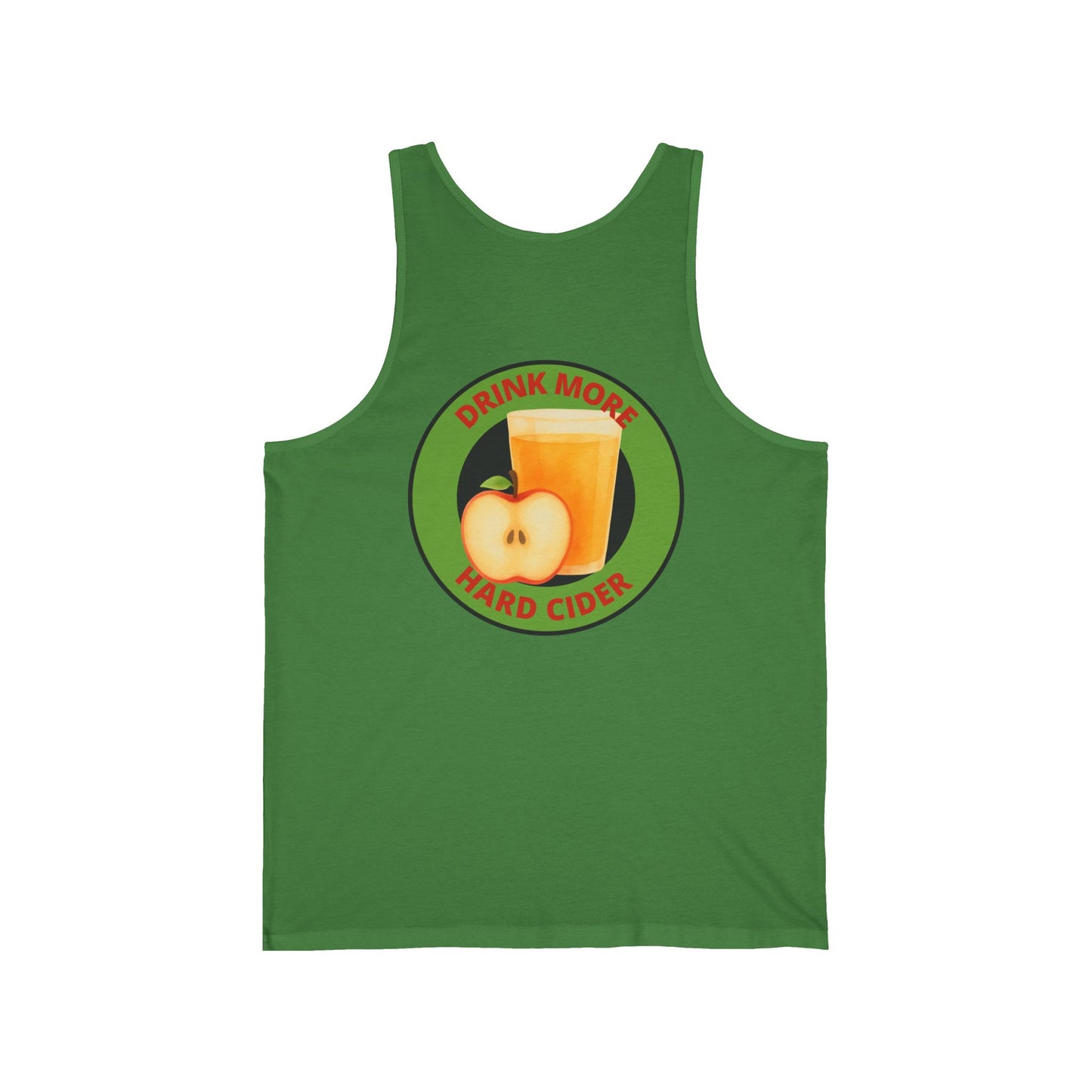 Hard Cider Tank Top — "Drink More Hard Cider" Apple Juice Design
