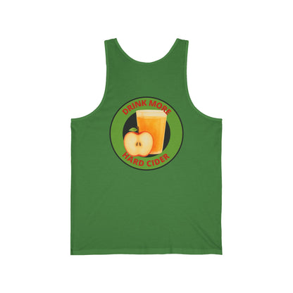 Hard Cider Tank Top — "Drink More Hard Cider" Apple Juice Design