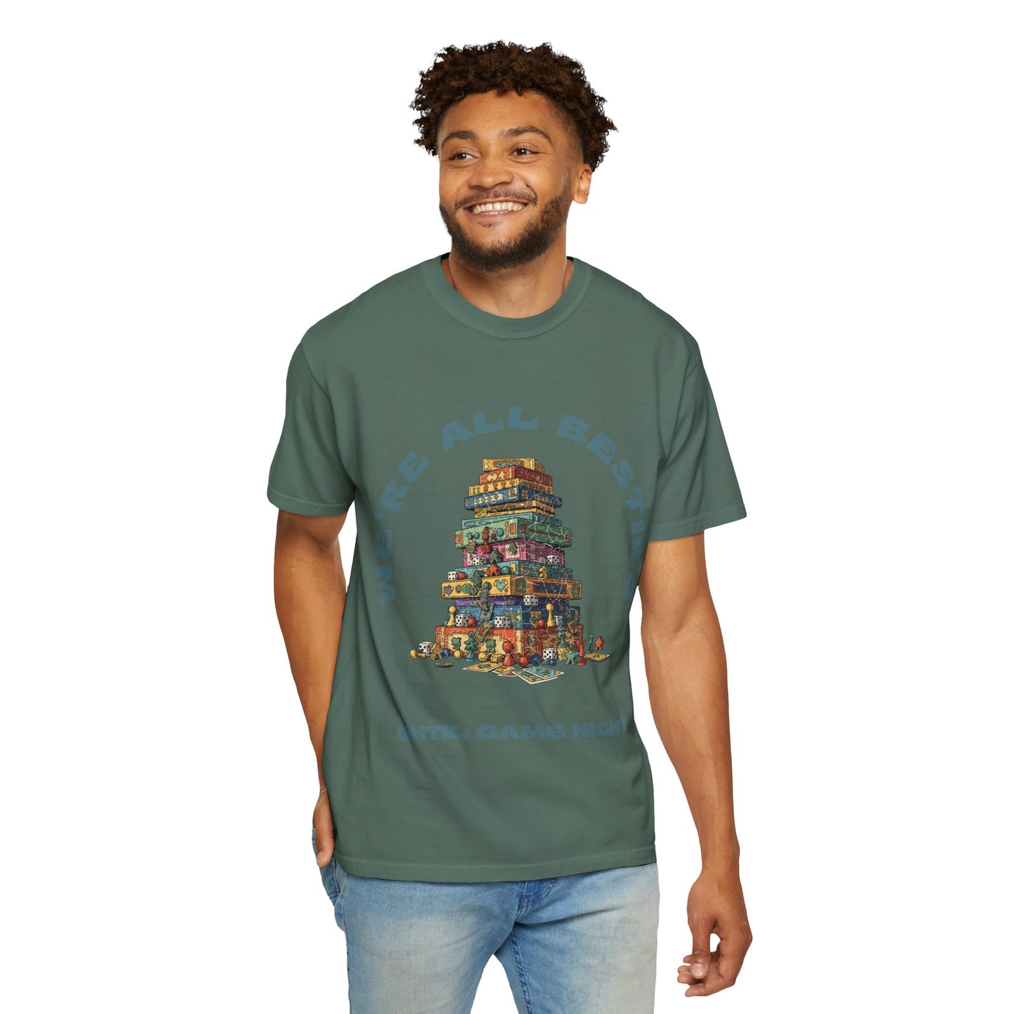 Game Night Besties T-Shirt — "We're All Besties Until Game Night" Graphic Tee
